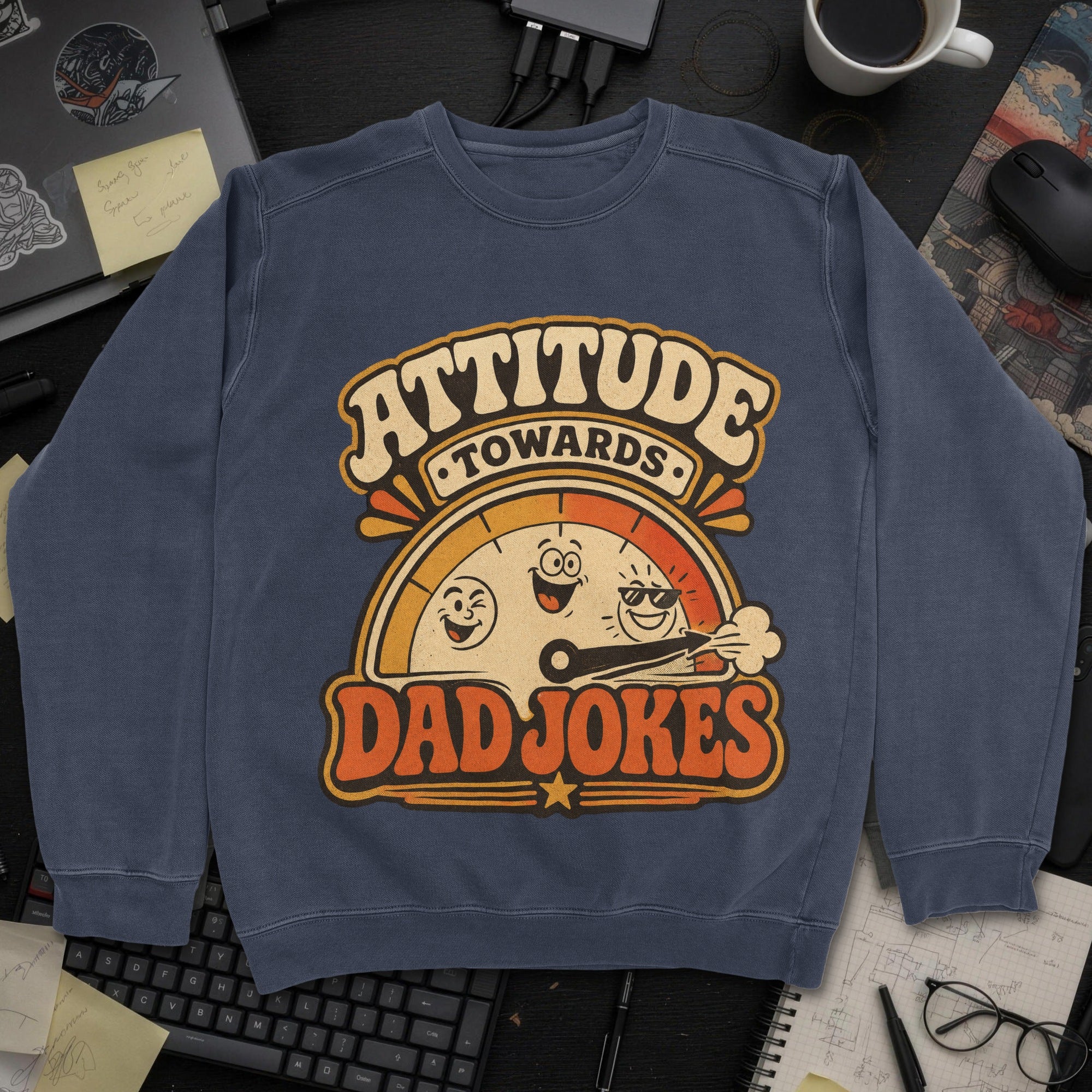 Nerd Collection Artwork T006 Sweatshirt - Navy mockup
