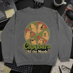 Capybara All the Moods Sweatshirt - Dark Heather mockup