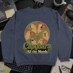Capybara All the Moods Sweatshirt - Navy mockup