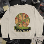 Capybara All the Moods Sweatshirt - Sand mockup