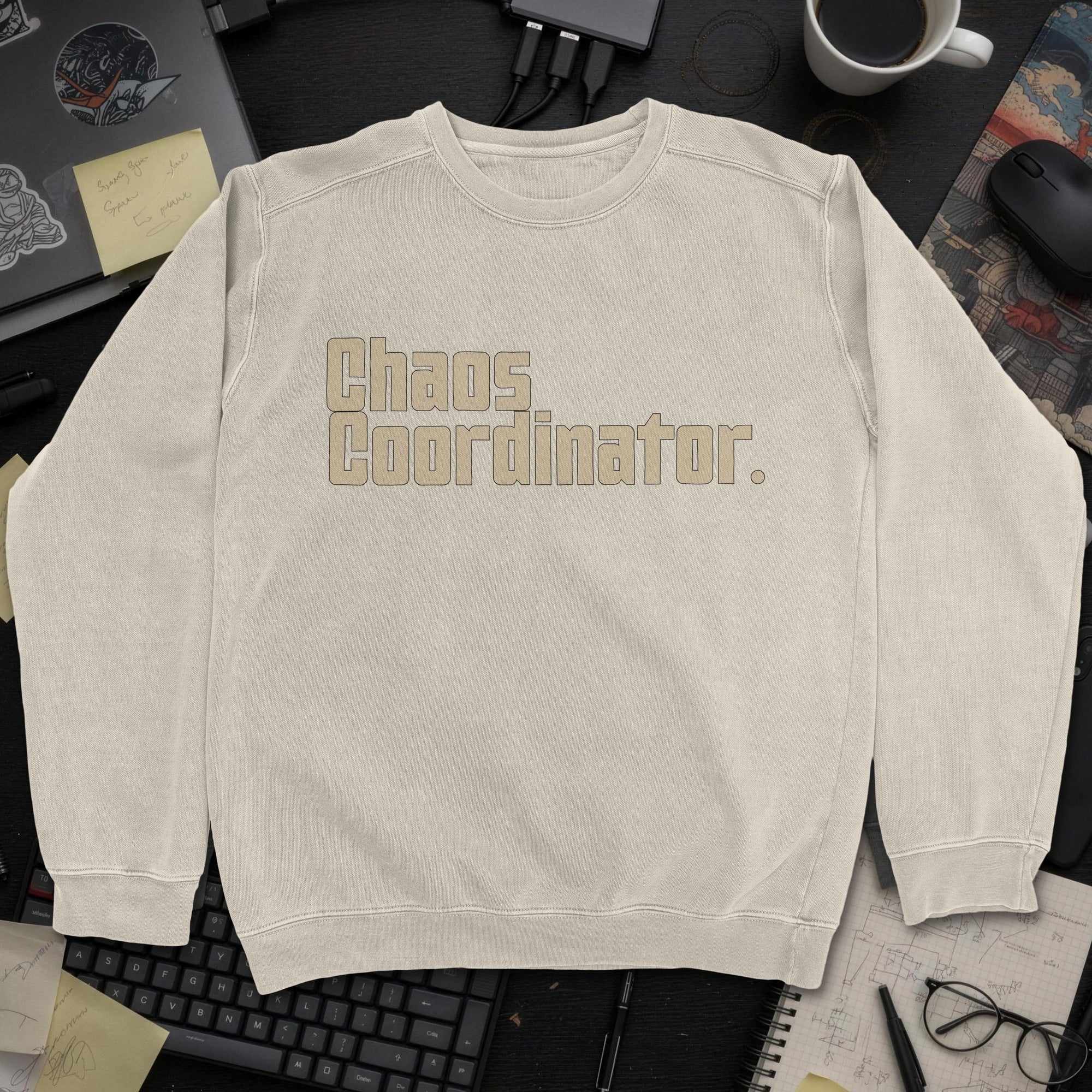 Nerd Collection Artwork T080 Sweatshirt - Sand mockup