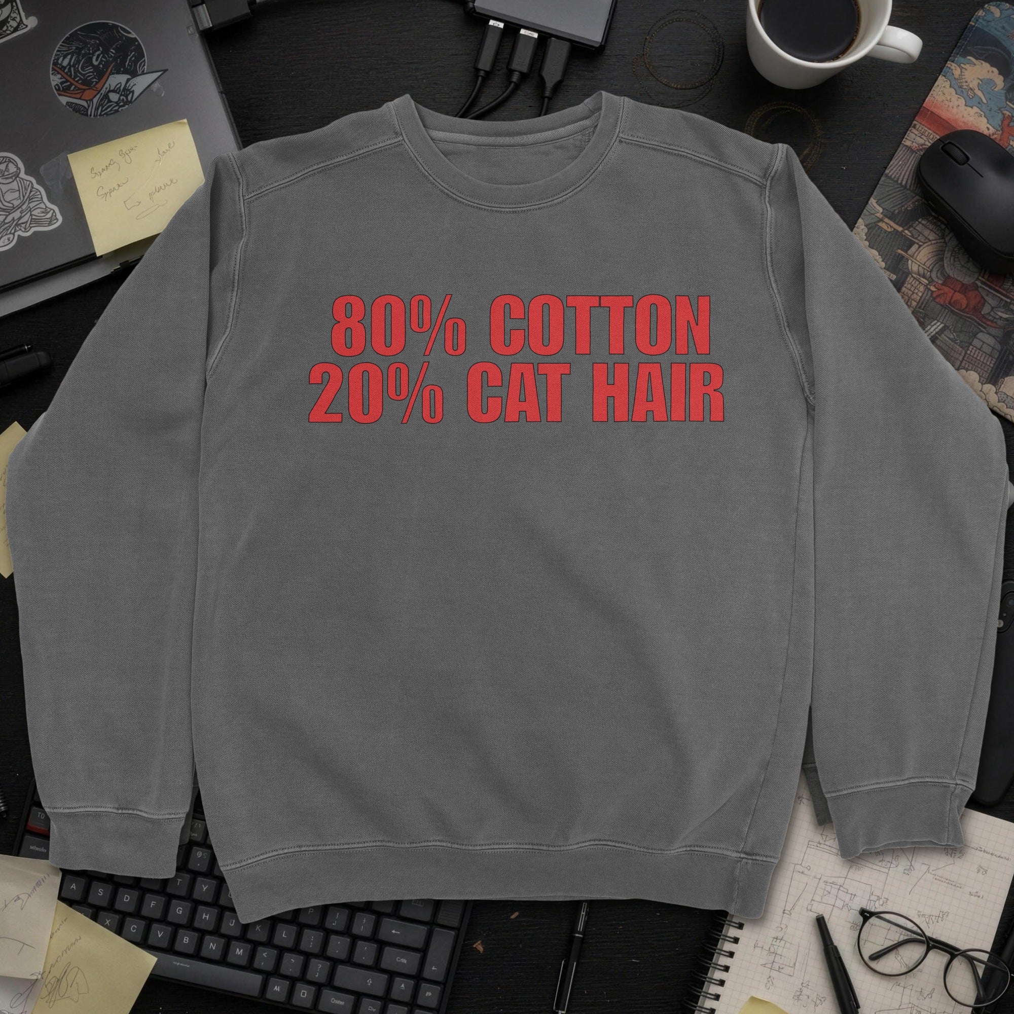 Nerd Collection Artwork T085 Sweatshirt - Dark Heather mockup