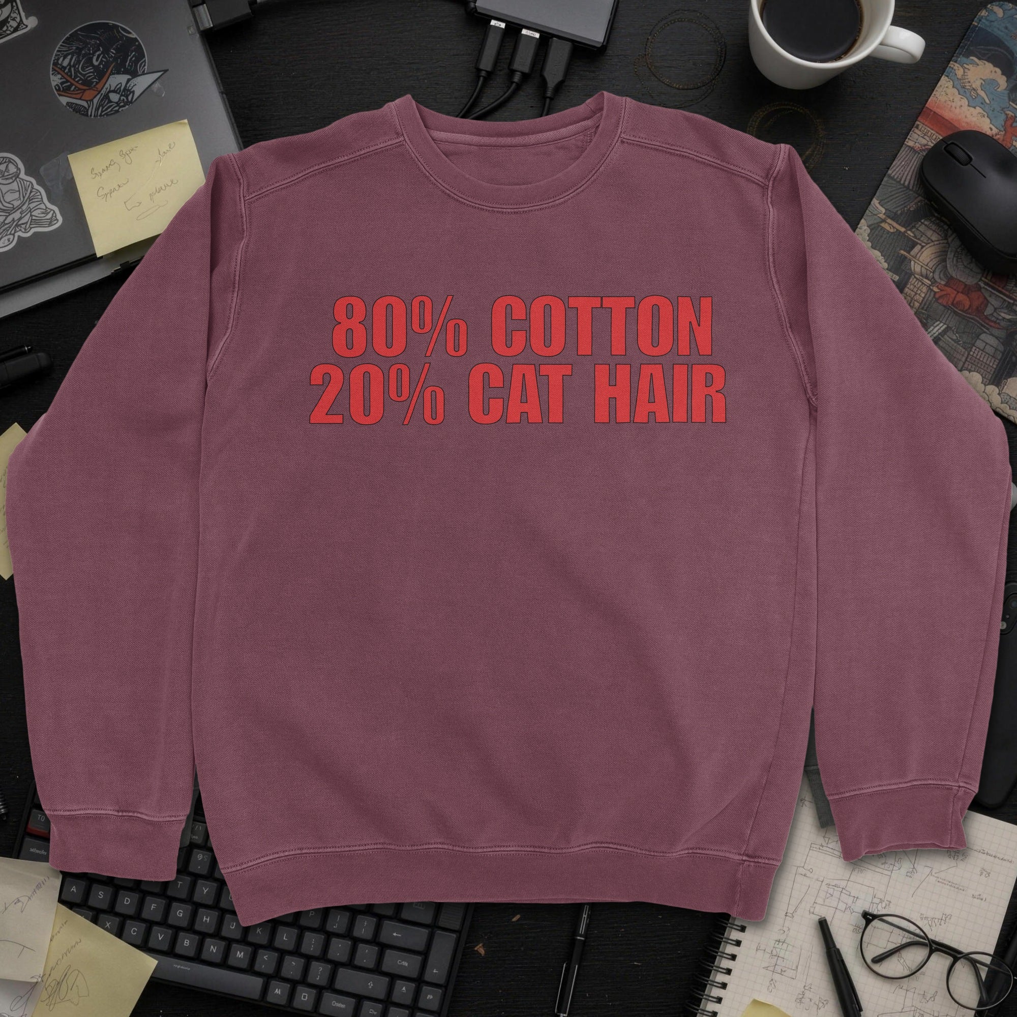 Nerd Collection Artwork T085 Sweatshirt - Maroon mockup