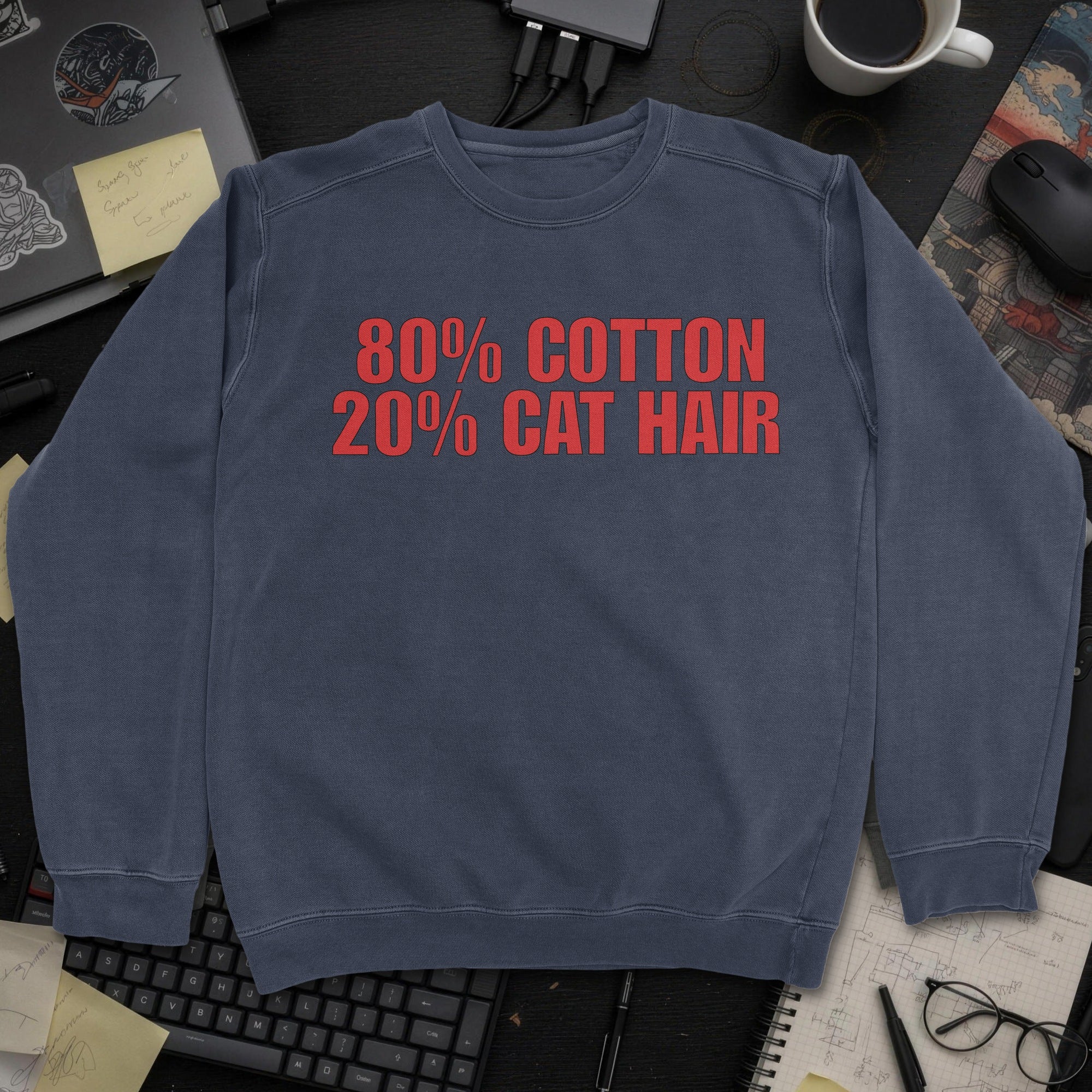 Nerd Collection Artwork T085 Sweatshirt - Navy mockup