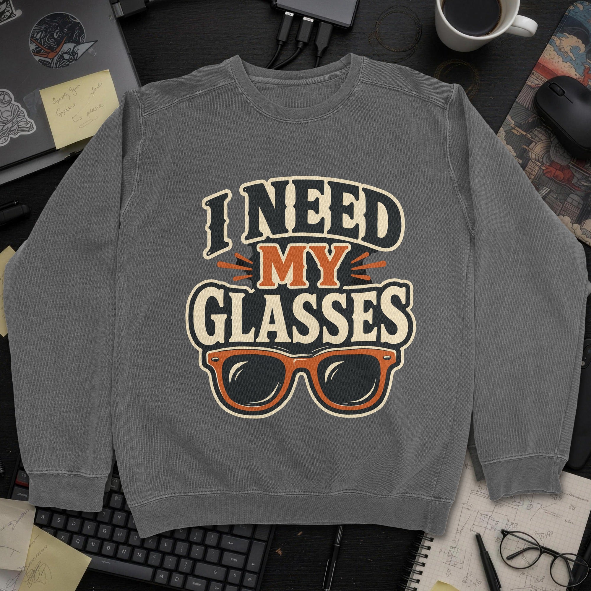 Nerd Collection Artwork T097 Sweatshirt - Dark Heather mockup
