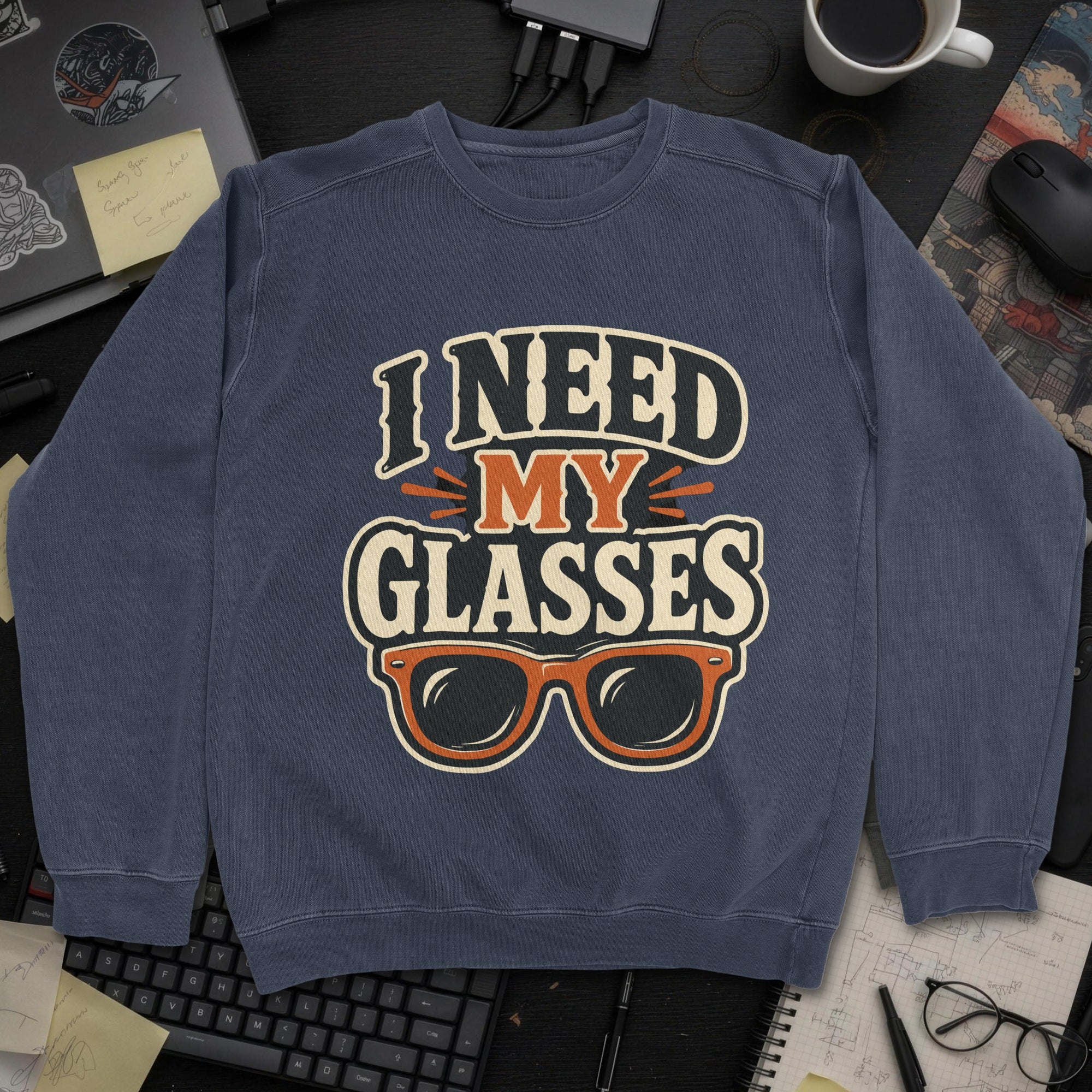 Nerd Collection Artwork T097 Sweatshirt - Navy mockup
