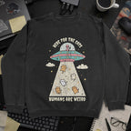 Humans Are Weird Sweatshirt - Black mockup