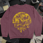 Upside Moon Sweatshirt - Maroon mockup
