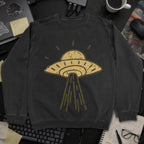 UFO Landing Sweatshirt - Black mockup