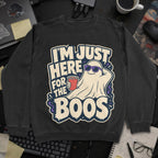 Here for the Boos Sweatshirt - Black mockup