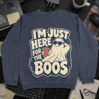 Here for the Boos Sweatshirt - Navy mockup