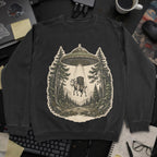UFO Abduction Sweatshirt - Black mockup