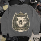 UFO Abduction Sweatshirt - Dark Heather mockup