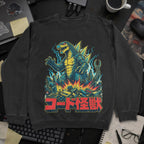 Kaiju Tech Monster Sweatshirt - Black mockup