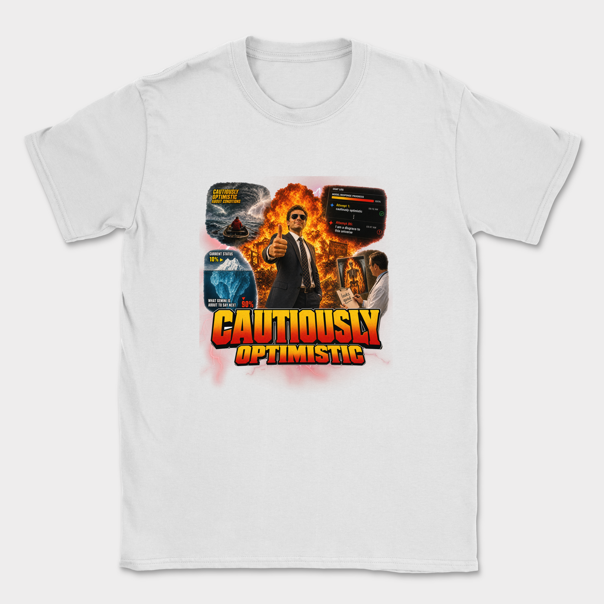 Cautiously Optimistic Shirt — White