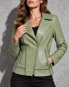 Women's Jacket Moto Asymmetric Zip