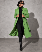 Women's Coat Longline High Stand Collar