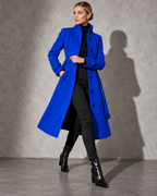 Women's Coat Longline High Stand Collar
