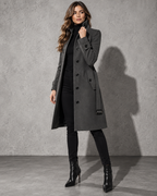 Women's Coat Longline High Stand Collar