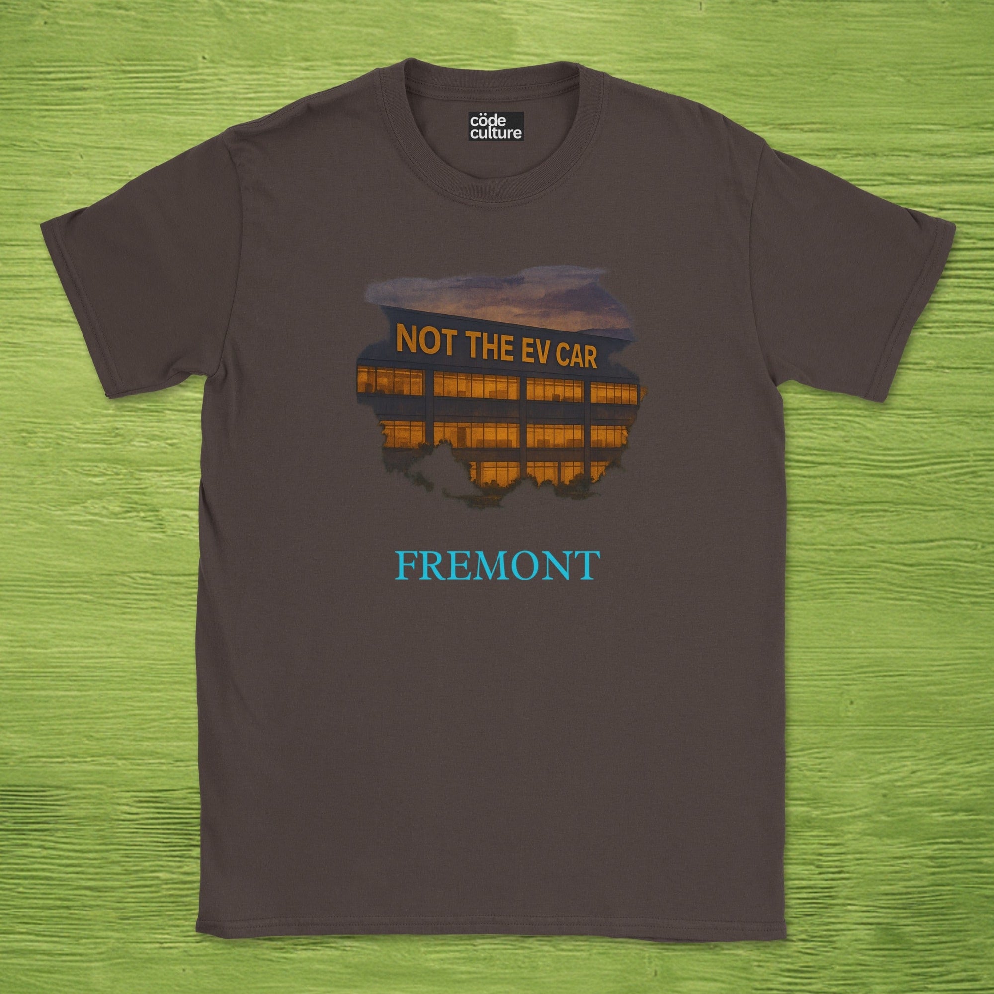 not the EV car company office shirt
