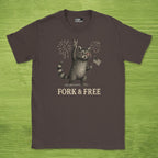 fork & free racoon shirt