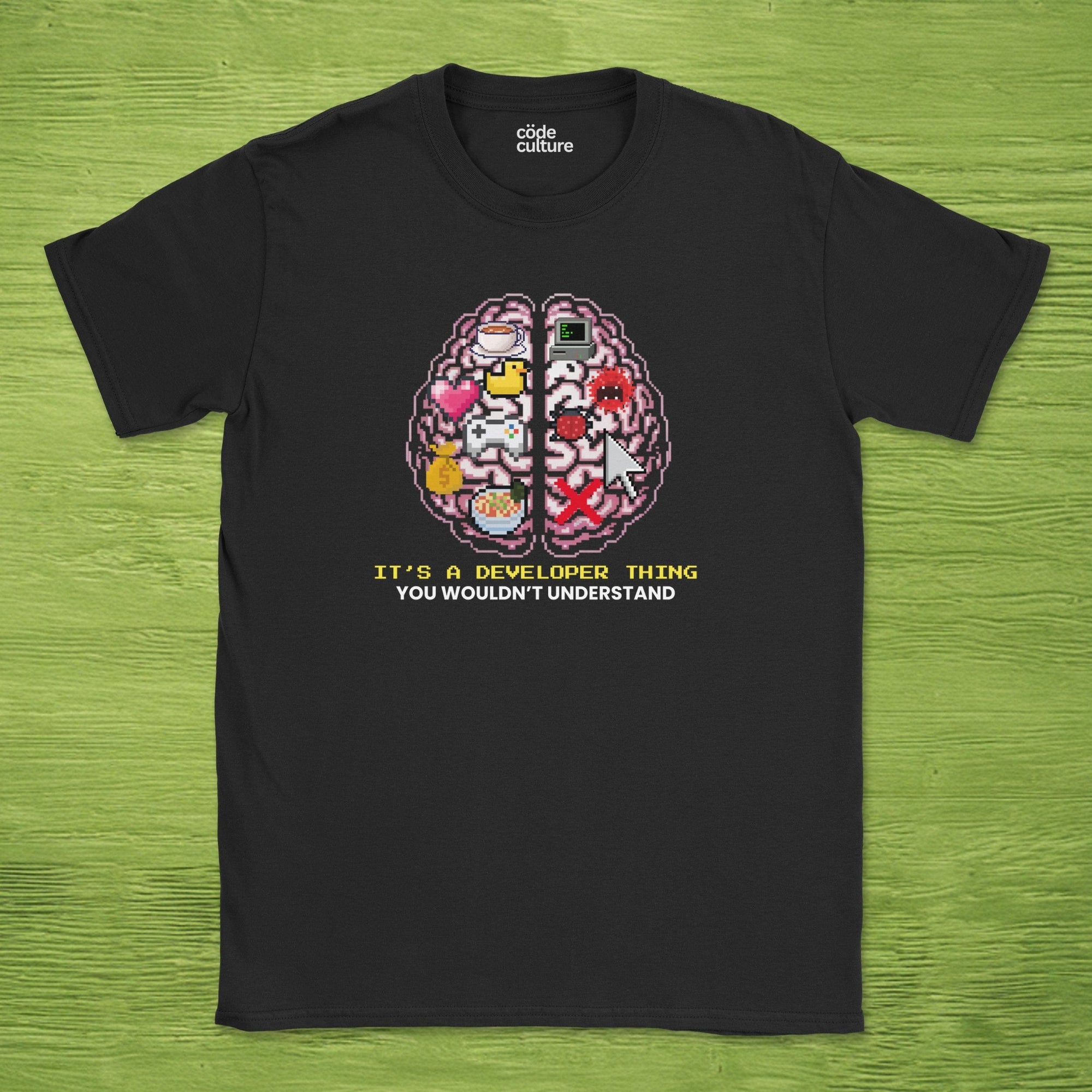 developer brain shirt