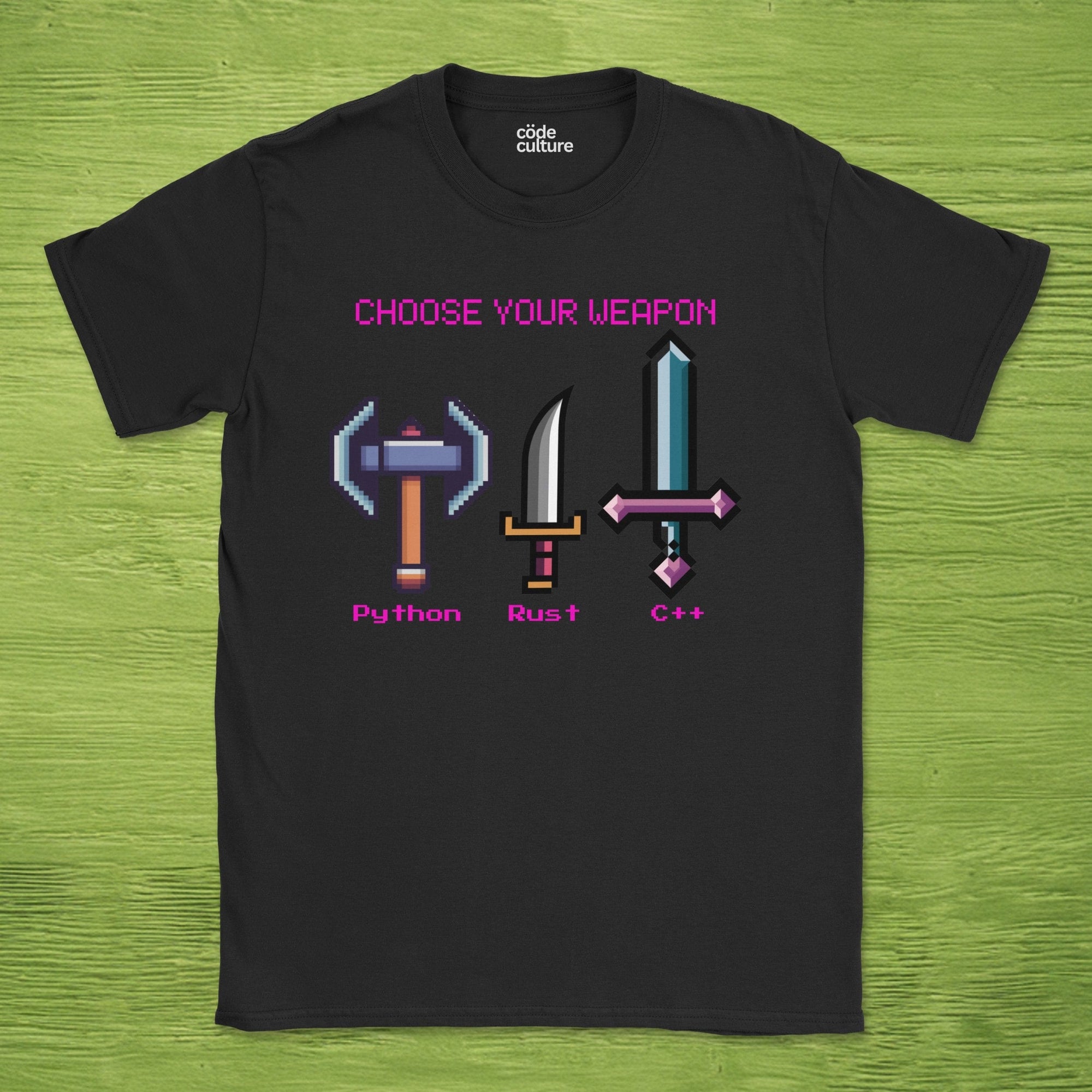 Programming language weapon shirt