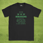 Code Culture debugging definition shirt funny programmer T-Shirt in Black — Code Culture developer clothing