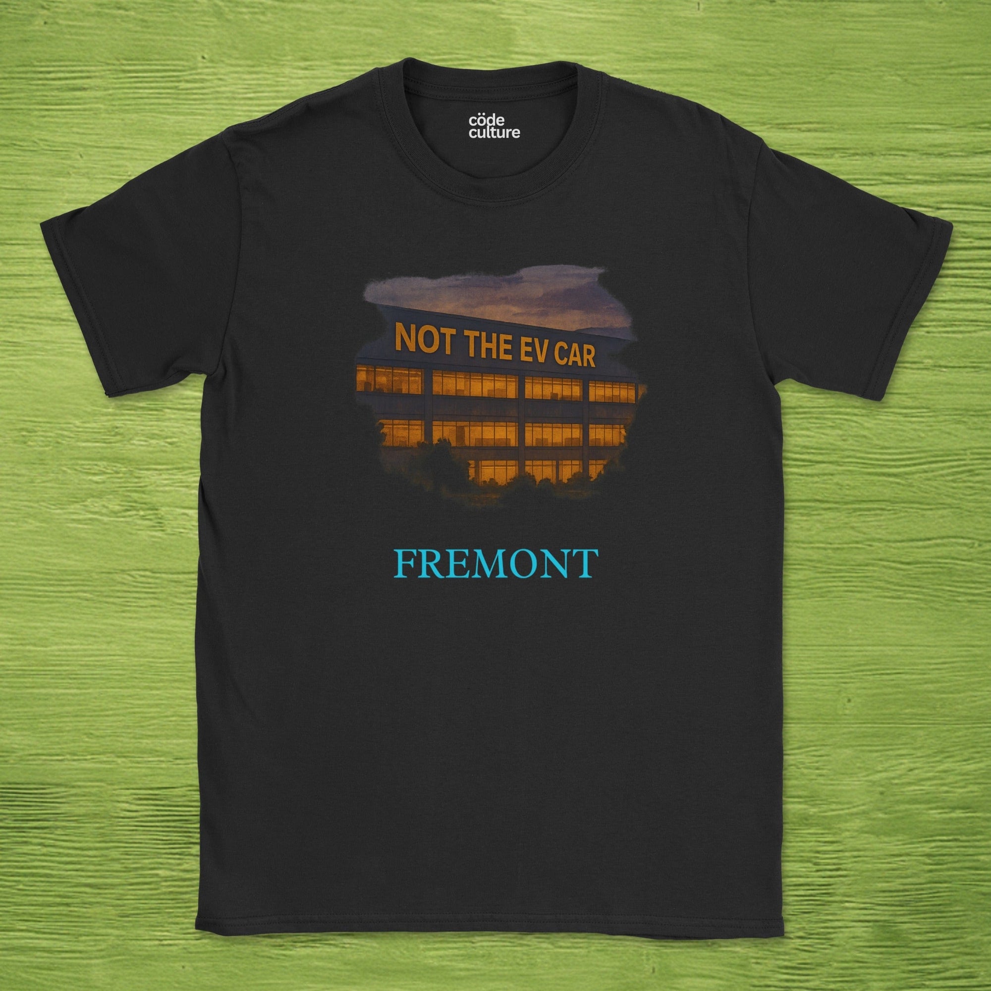 not the EV car company office shirt