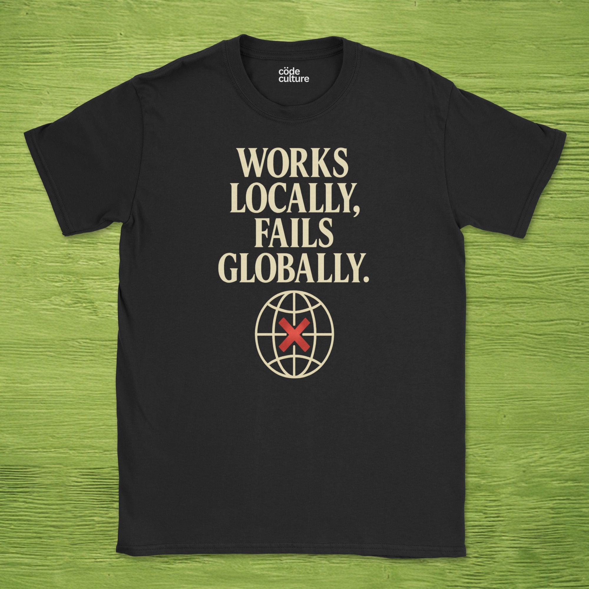 works locally failed globally shirt