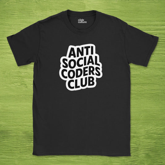 anti social coders club shirt