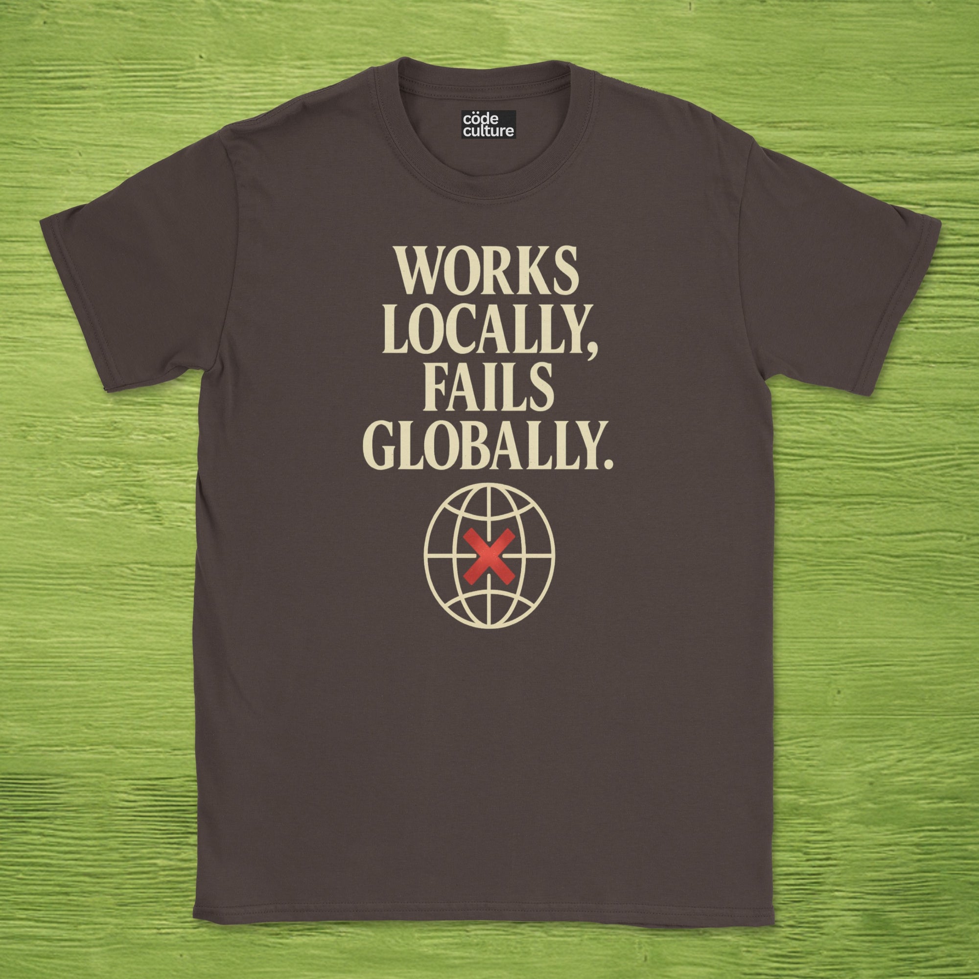 works locally failed globally shirt