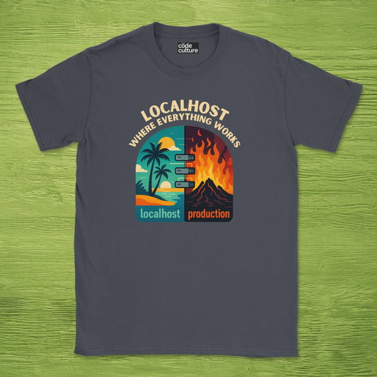 localhost vs production shirt