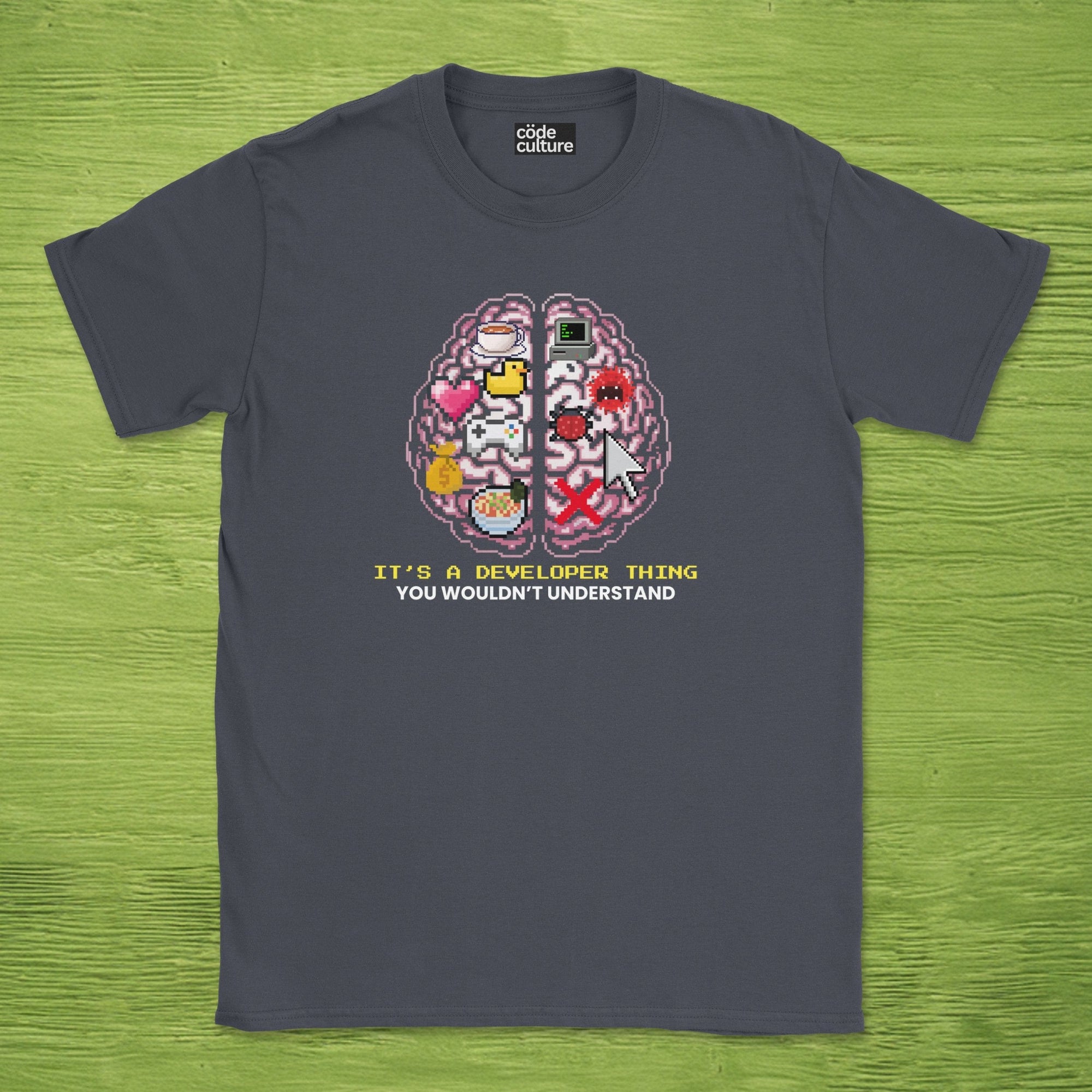 developer brain shirt