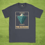 Code Culture the backend iceberg shirt funny programmer T-Shirt in Dark Heather Grey — Code Culture developer clothing