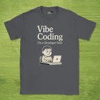 Code Culture vibe coding shirt funny programmer T-Shirt in Dark Heather Grey — Code Culture developer clothing