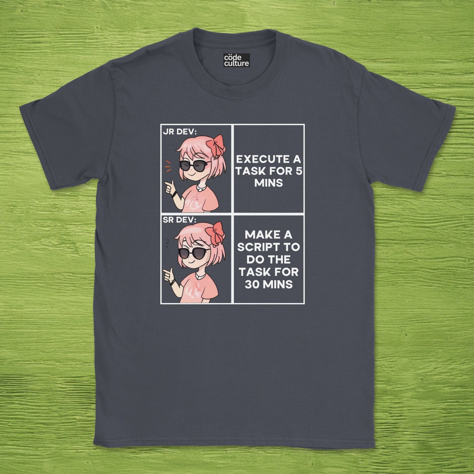 junior and senior dev difference shirt