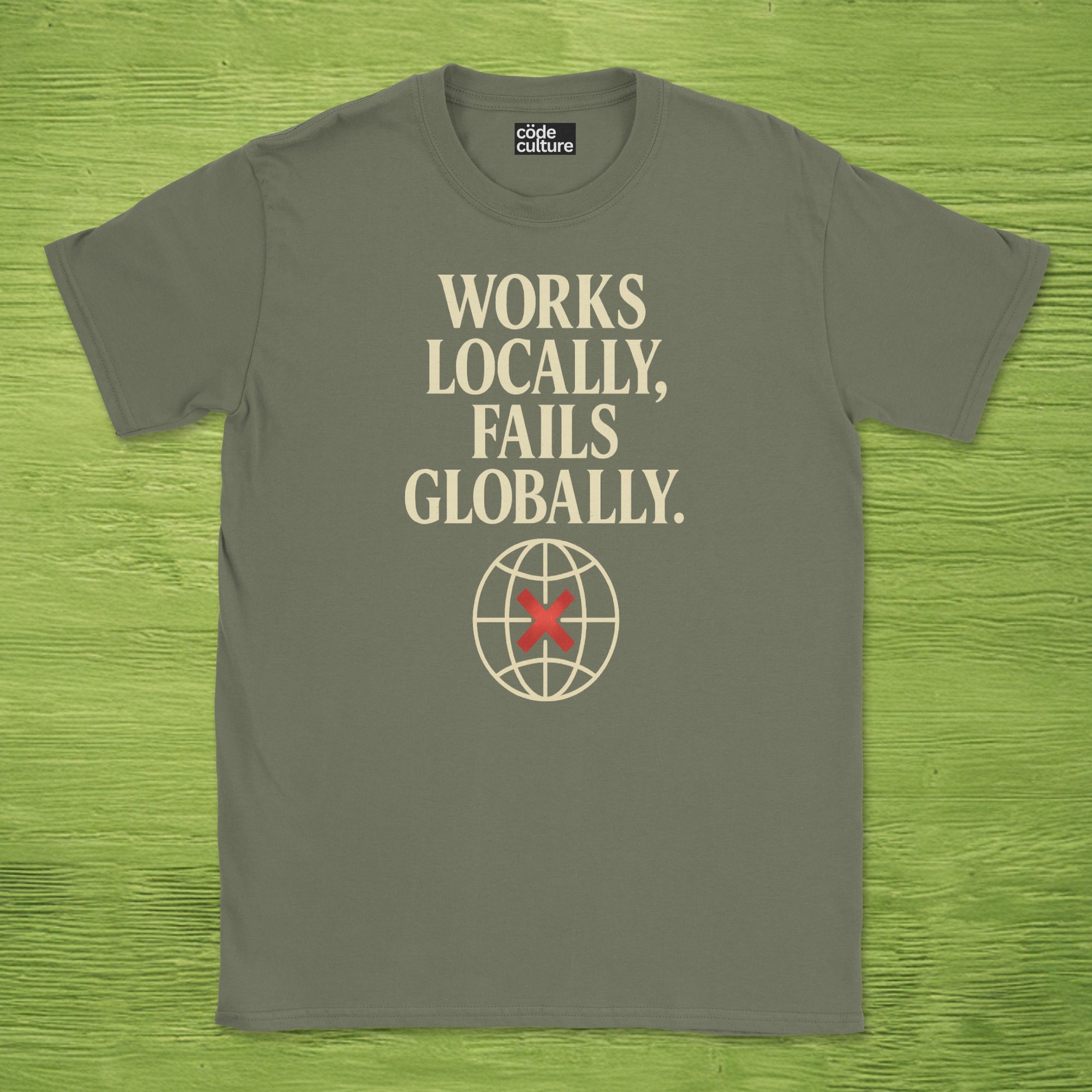 works locally failed globally shirt