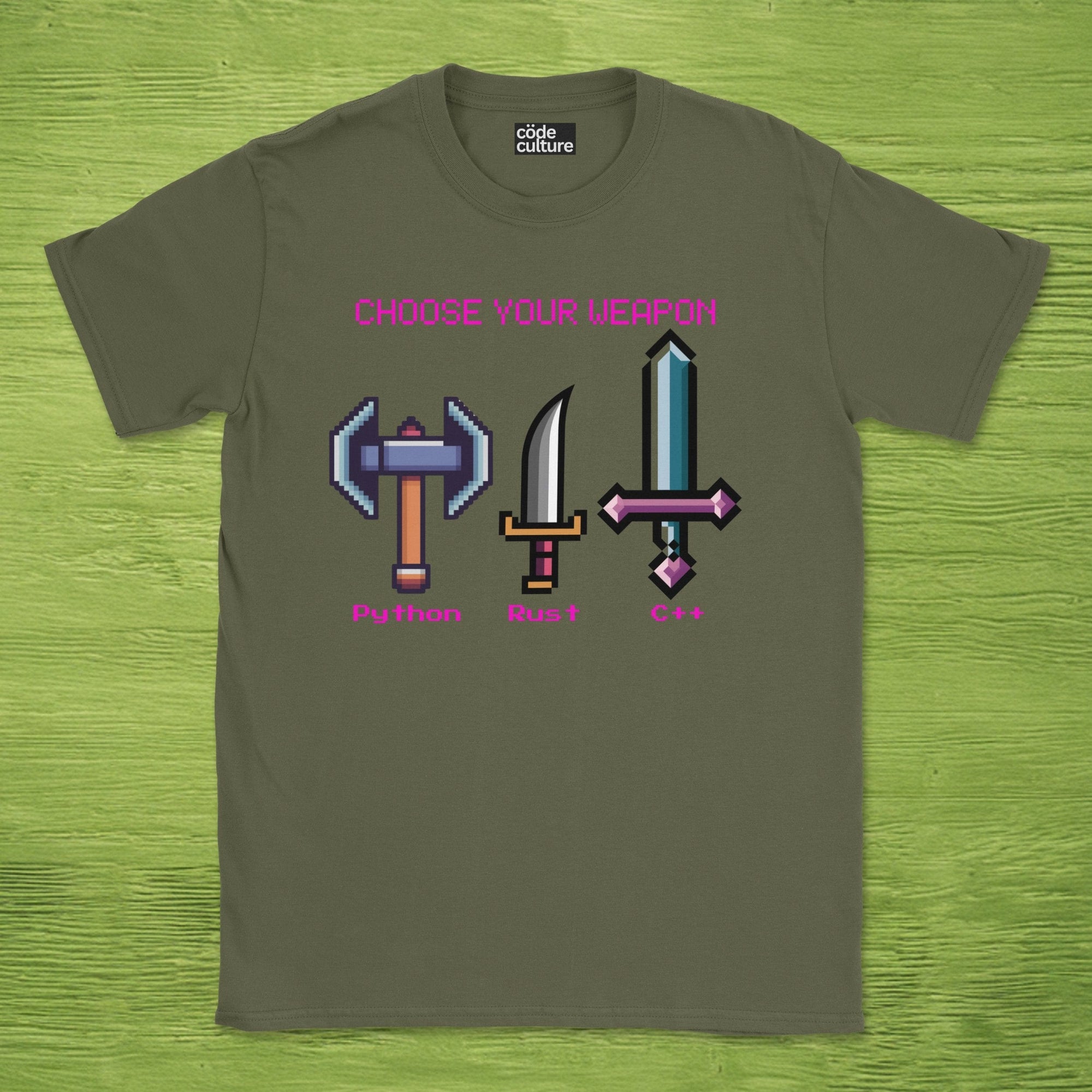 Programming language weapon shirt