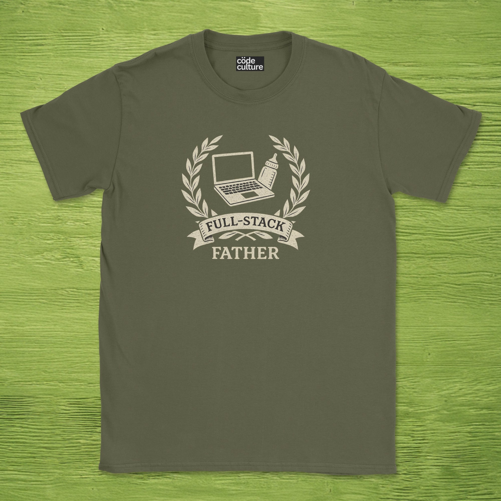full-stacked father shirt