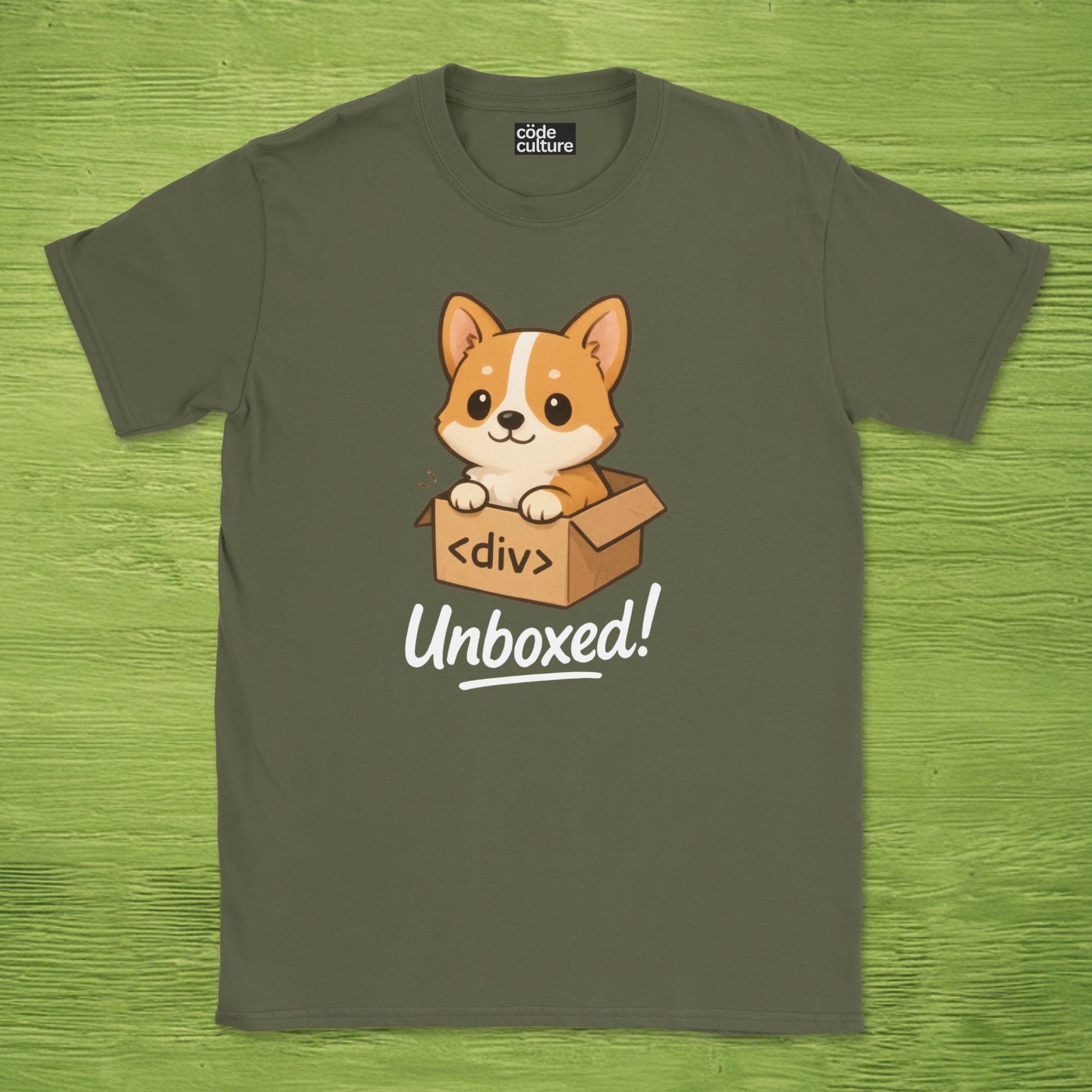 corgi unboxed shirt