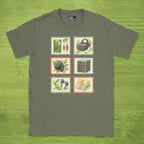 Code Culture digital stamps shirt funny programmer T-Shirt in Military Green — Code Culture developer clothing