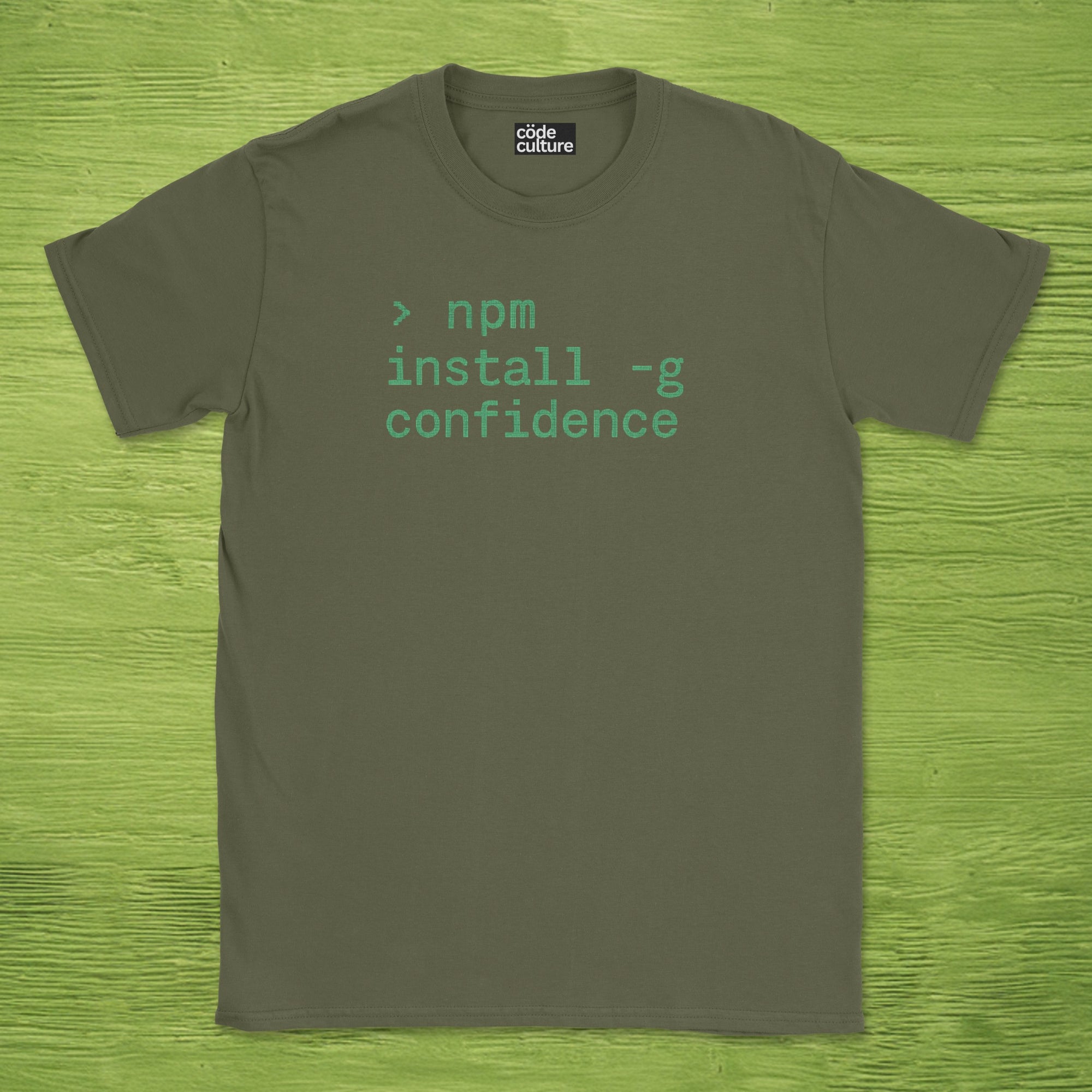 npm install confidence shirt