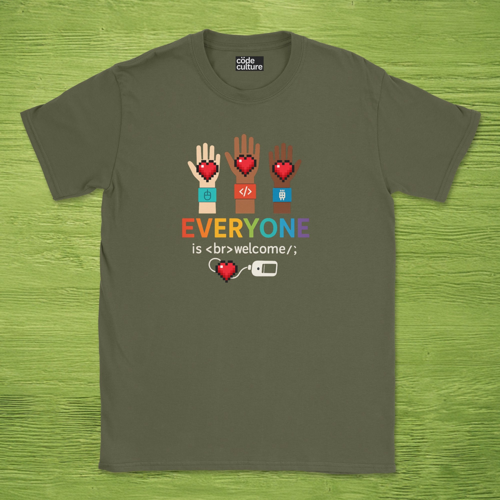 everyone is welcome in tech shirt