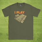 Code Culture i play the keyboard shirt funny programmer T-Shirt in Military Green — Code Culture developer clothing