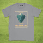 Code Culture the backend iceberg shirt funny programmer T-Shirt in Sport Grey — Code Culture developer clothing