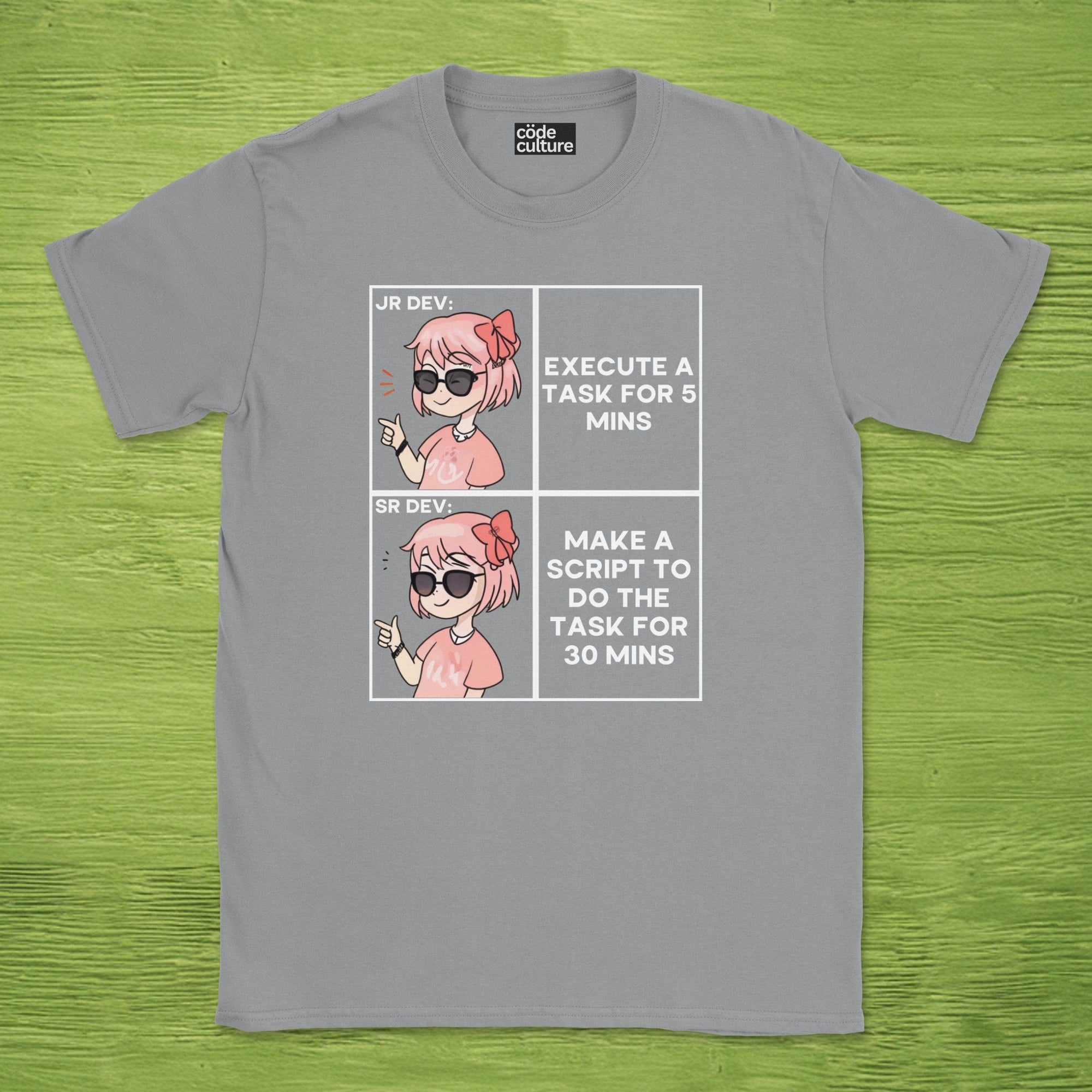 junior and senior dev difference shirt