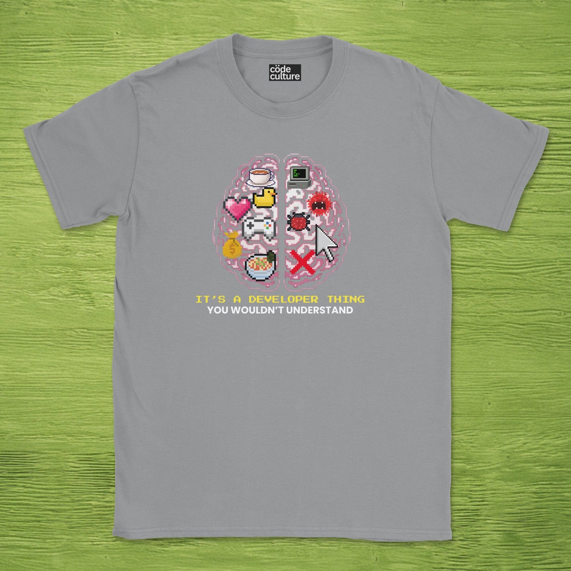 developer brain shirt