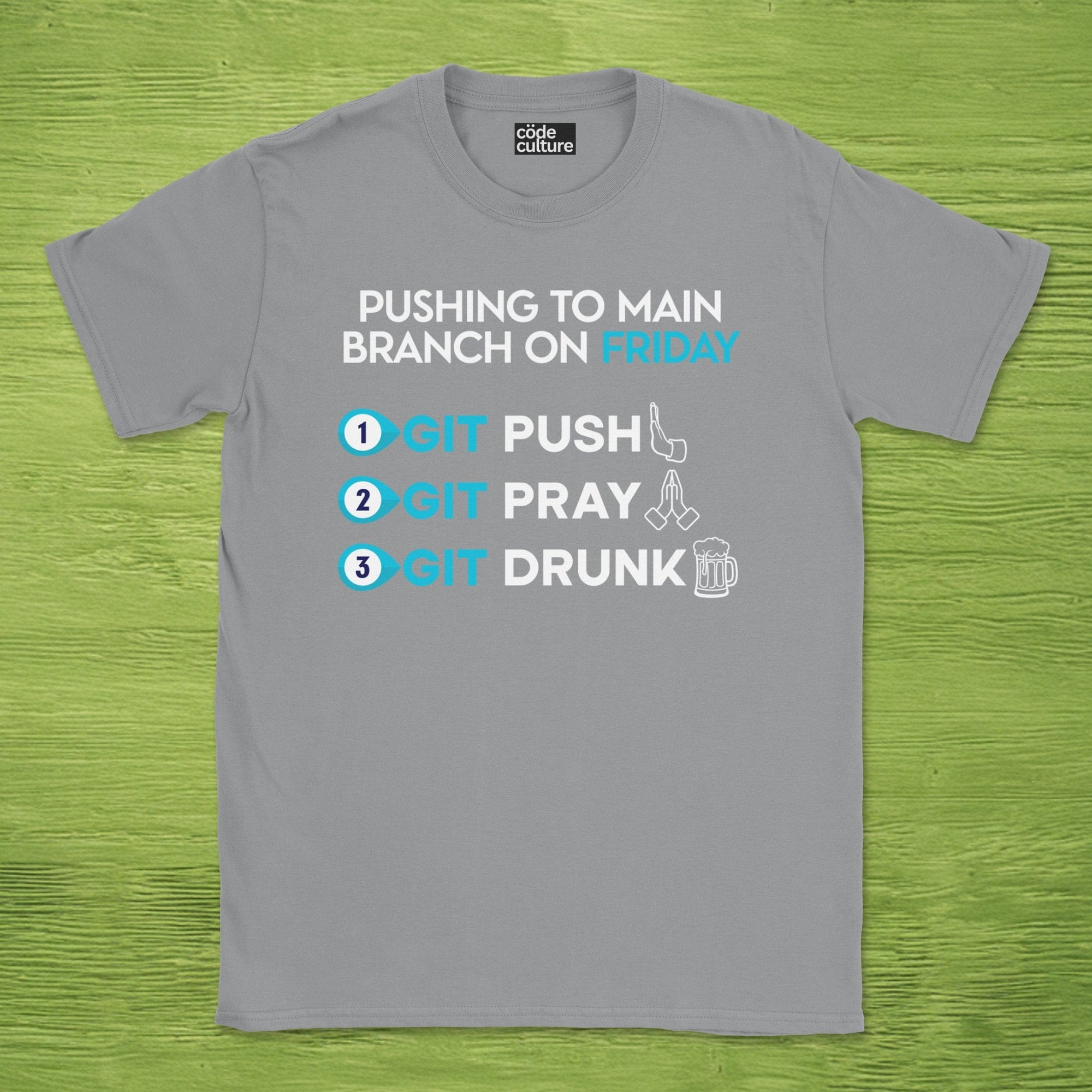 pushing to main branch on friday shirt