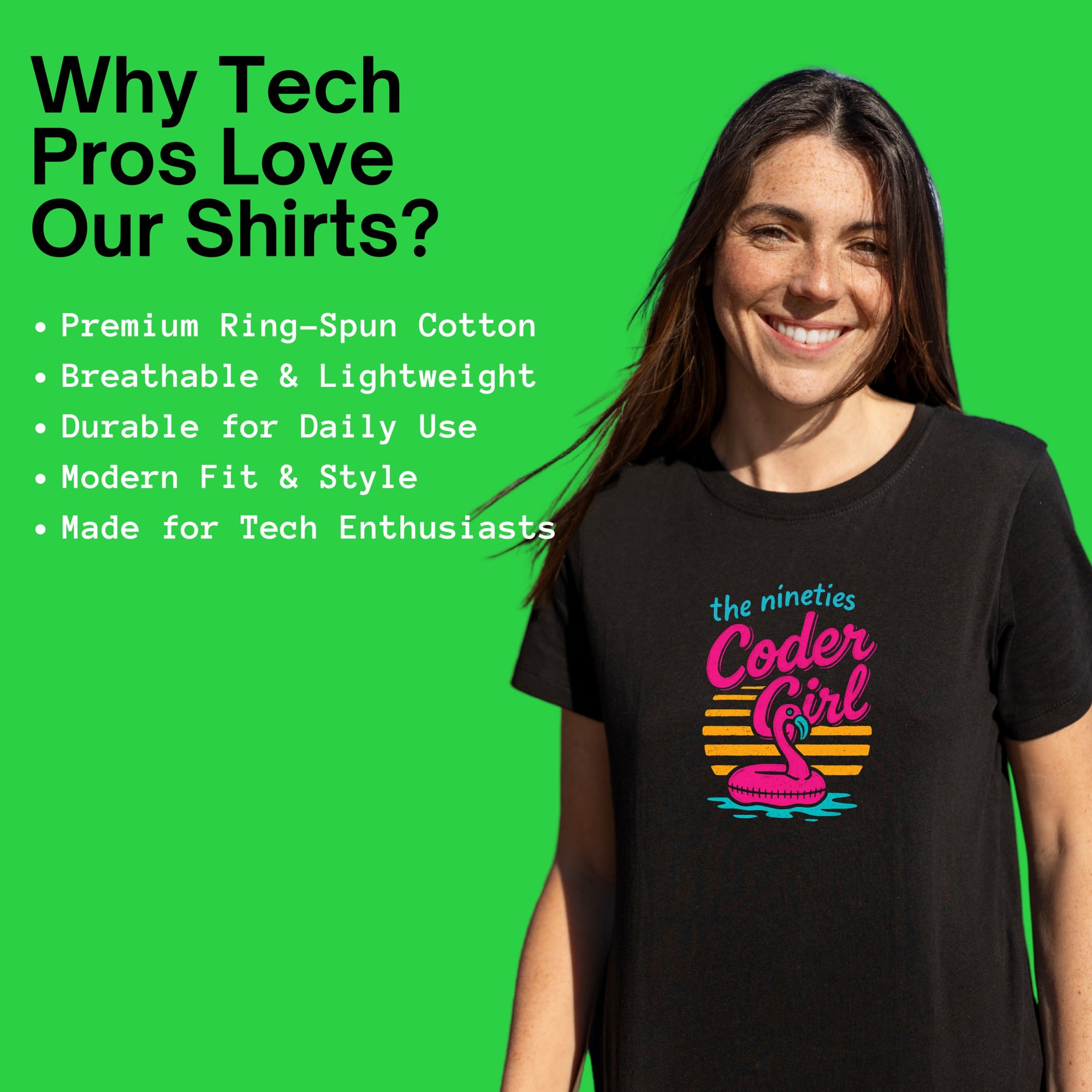 the nineties coder girl shirt